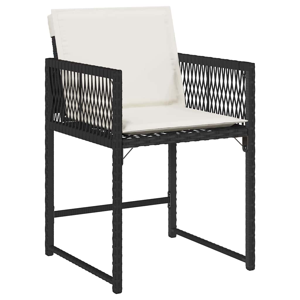 Ensemble de salle à manger pour jardin 5 pcs Noir polyrotin - XIOS