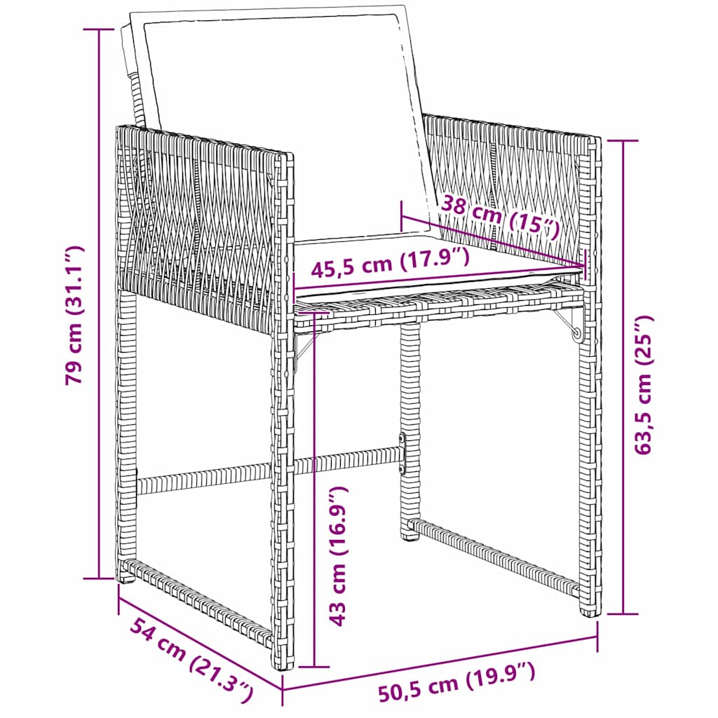 Ensemble de salle à manger pour jardin 5 pcs Gris polyrotin - XIOS