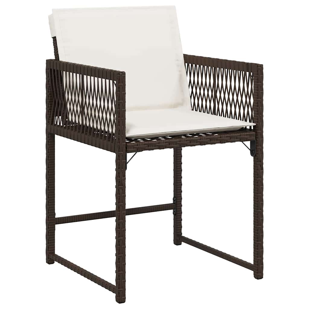 Ensemble de salle à manger pour jardin 5 pcs Marron polyrotin - XIOS