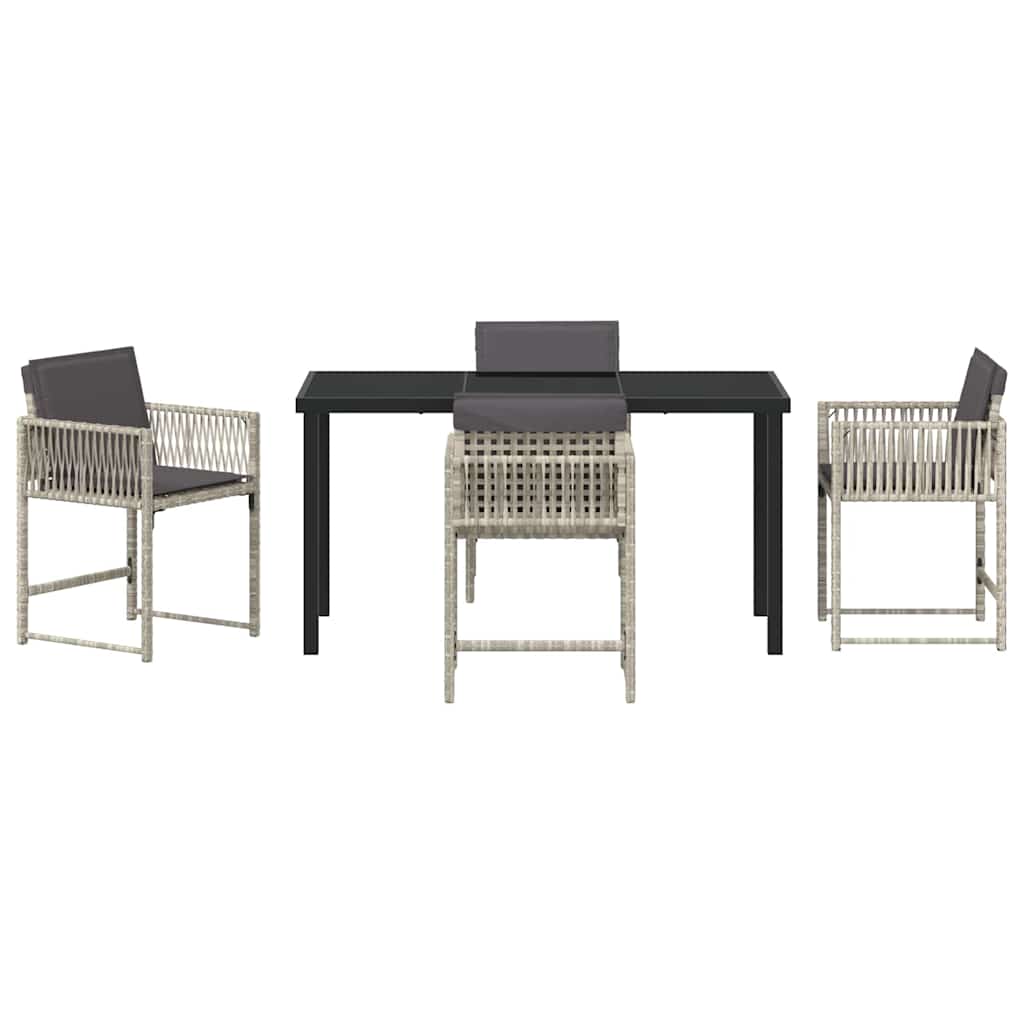 Ensemble de salle à manger pour jardin 5 pcs Gris clair - XIOS