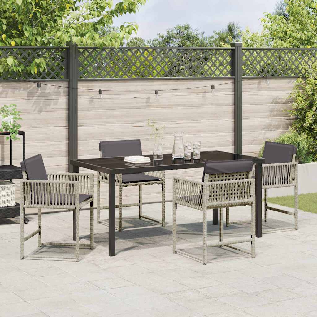 Ensemble de salle à manger pour jardin 5 pcs Gris clair - XIOS