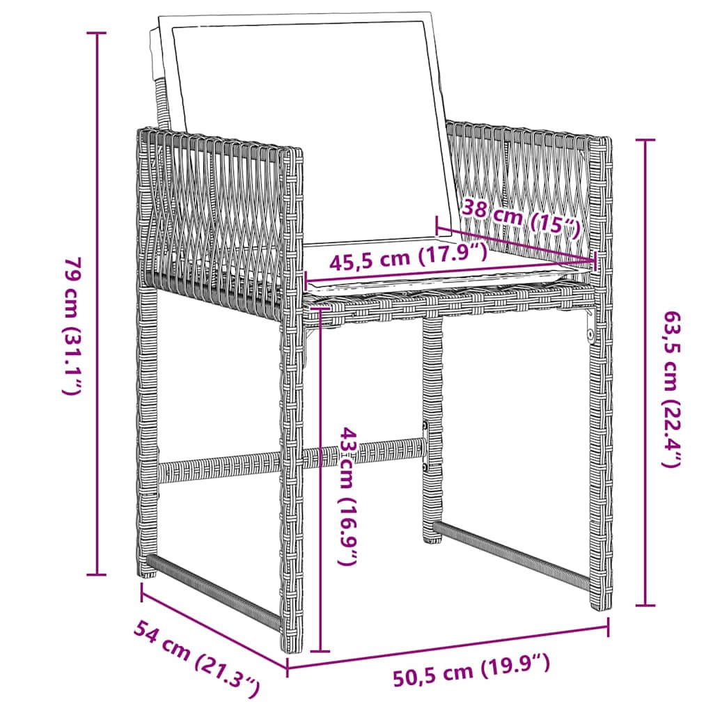 Ensemble de salle à manger pour jardin 9 pcs Gris clair - XIOS