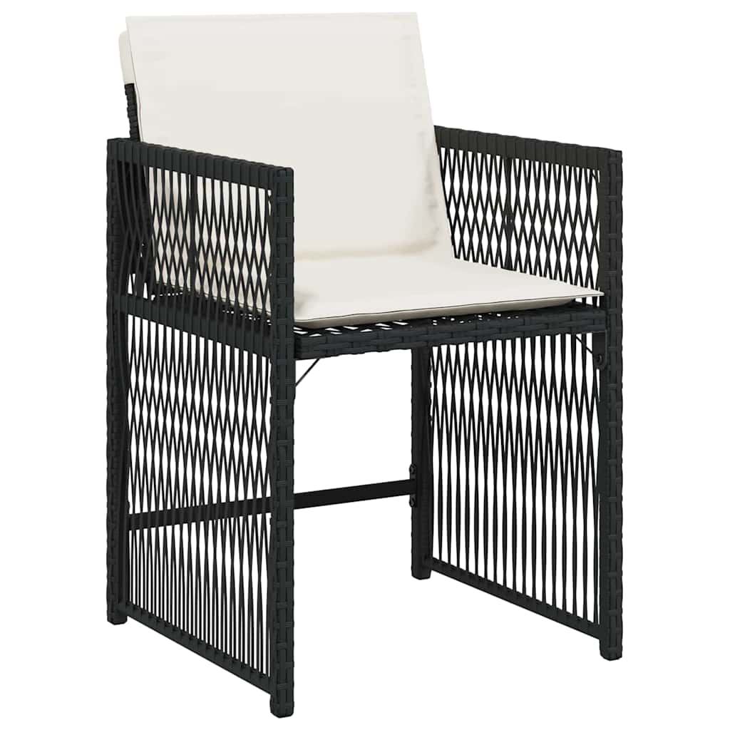 Ensemble de salle à manger pour jardin 5 pcs Noir polyrotin - XIOS