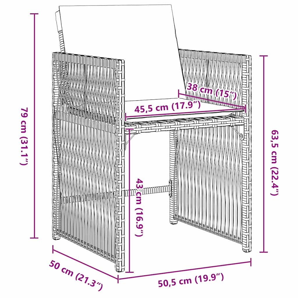 Ensemble de salle à manger pour jardin 5 pcs Noir polyrotin - XIOS