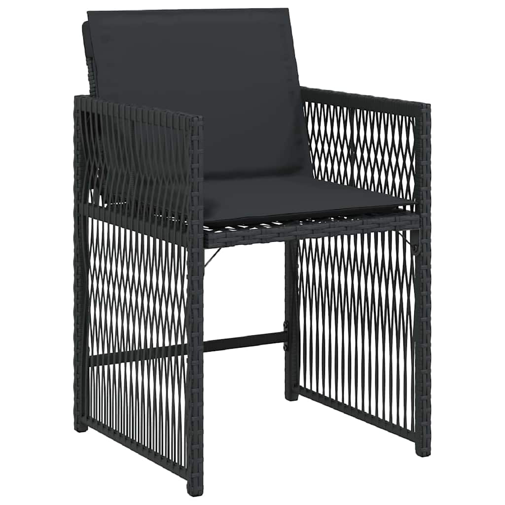 Ensemble de salle à manger pour jardin 9 pcs Noir polyrotin - XIOS