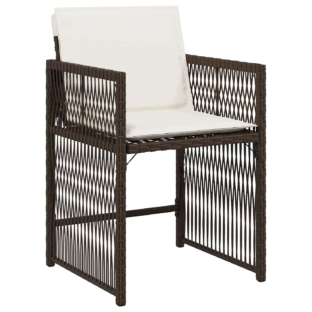 Ensemble de salle à manger pour jardin 5 pcs Marron polyrotin - XIOS