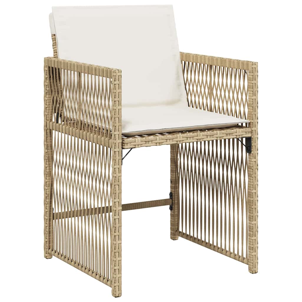 Ensemble de salle à manger pour jardin 5 pcs Beige polyrotin - XIOS