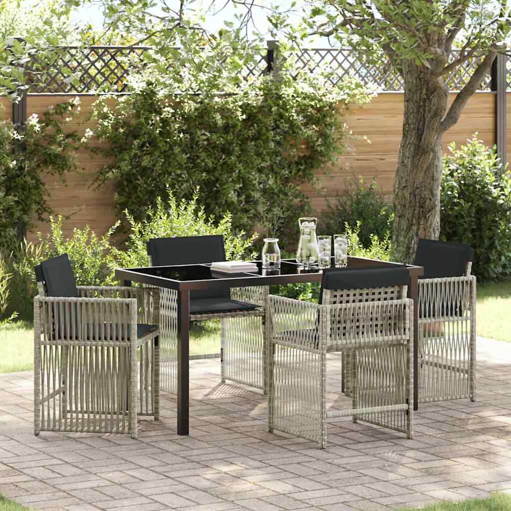 Ensemble de salle à manger pour jardin 5 pcs Gris clair - XIOS