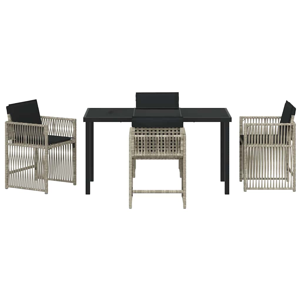 Ensemble de salle à manger pour jardin 5 pcs Gris clair - XIOS