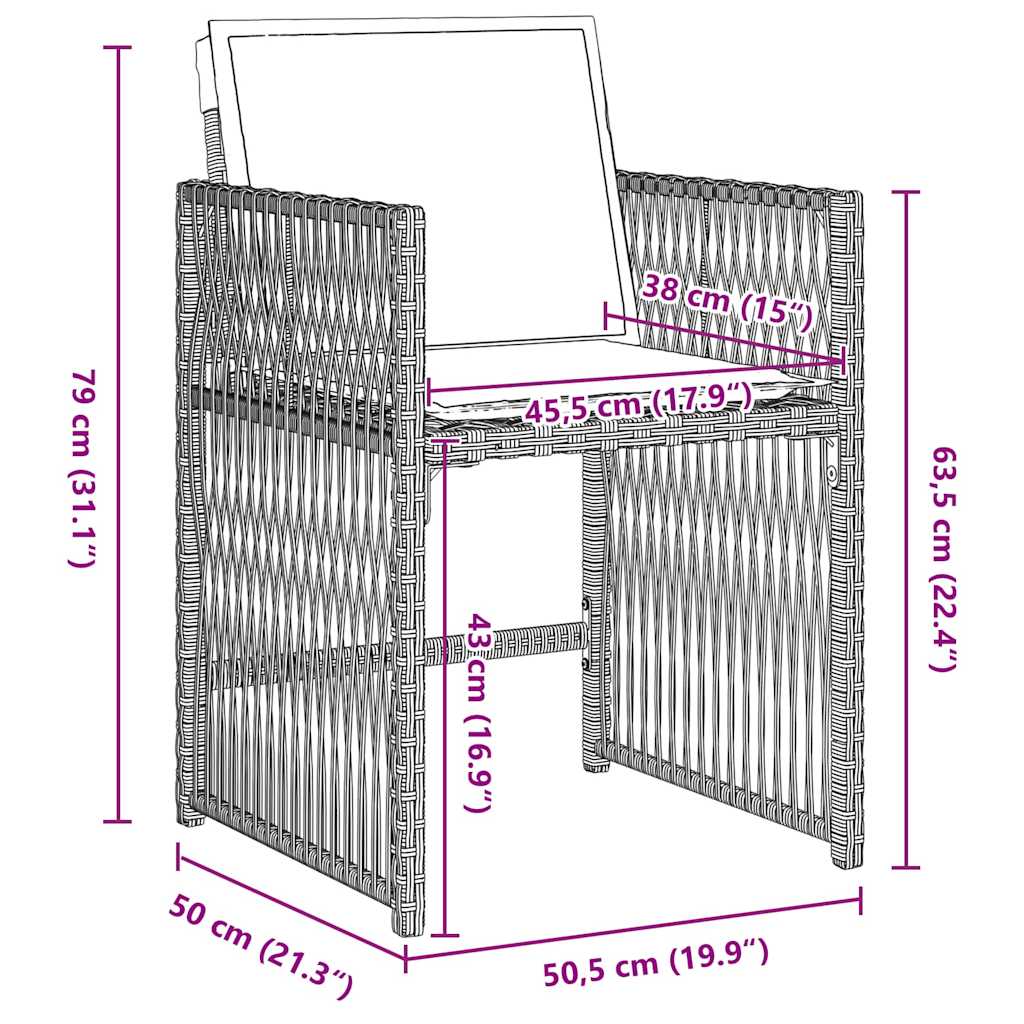 Ensemble de salle à manger pour jardin 5 pcs Gris clair - XIOS