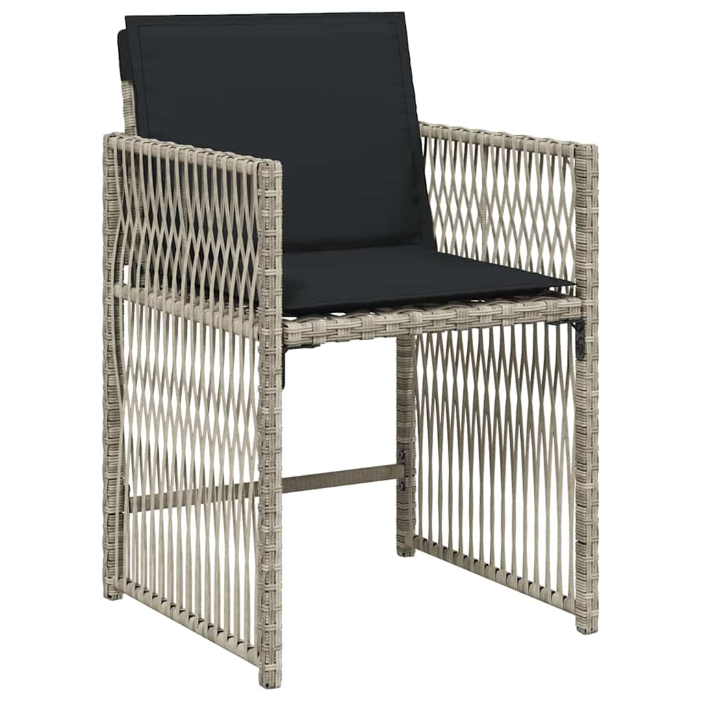Ensemble de salle à manger pour jardin 9 pcs Gris clair - XIOS