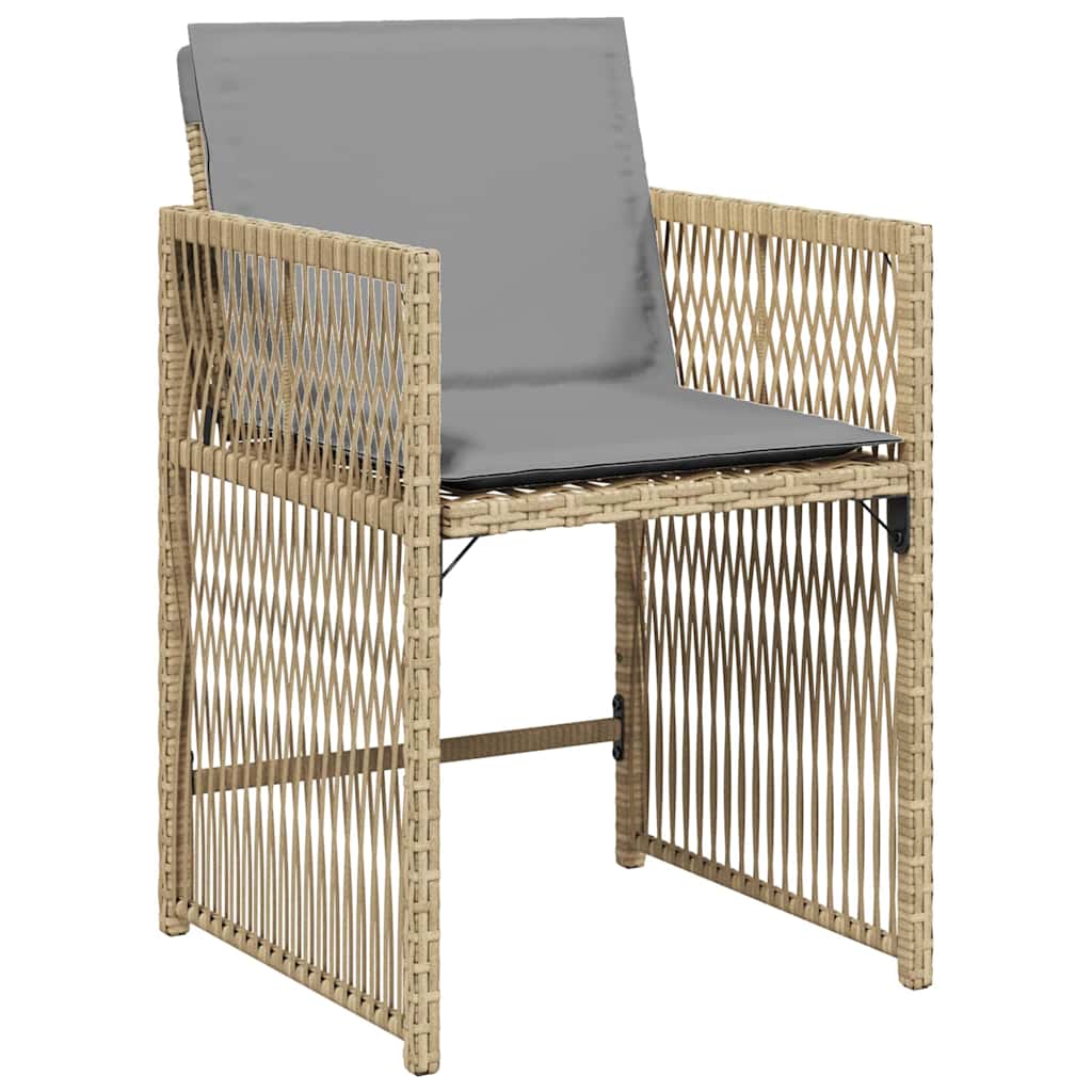 Ensemble de salle à manger pour jardin 5 pcs Beige polyrotin - XIOS