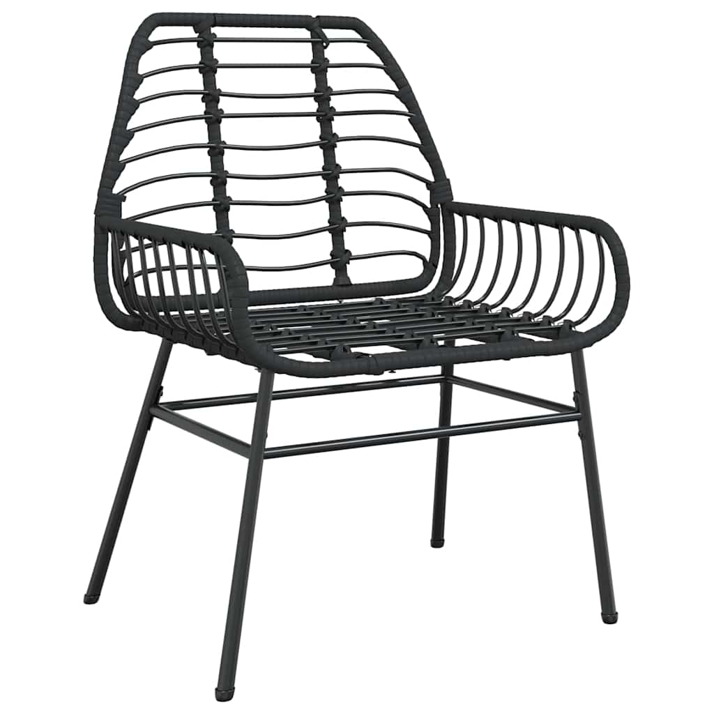 Ensemble de salle à manger pour jardin 5 pcs Noir polyrotin - XIOS