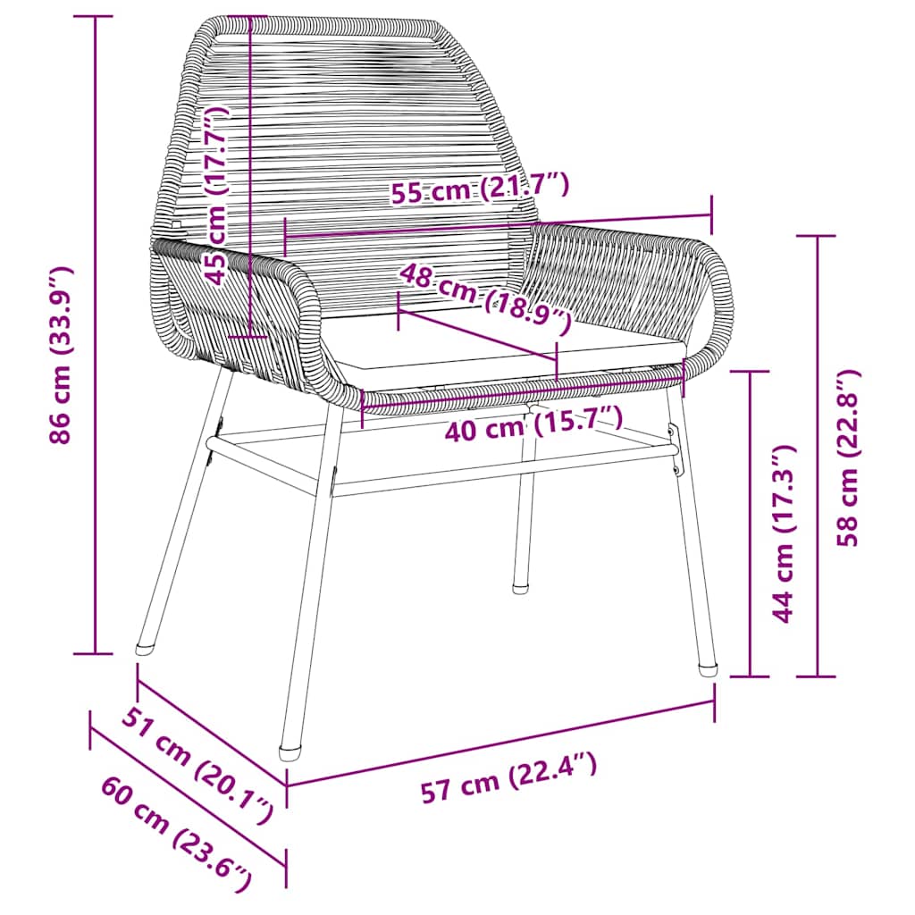 Ensemble de salle à manger pour jardin 9 pcs Marron polyrotin - XIOS