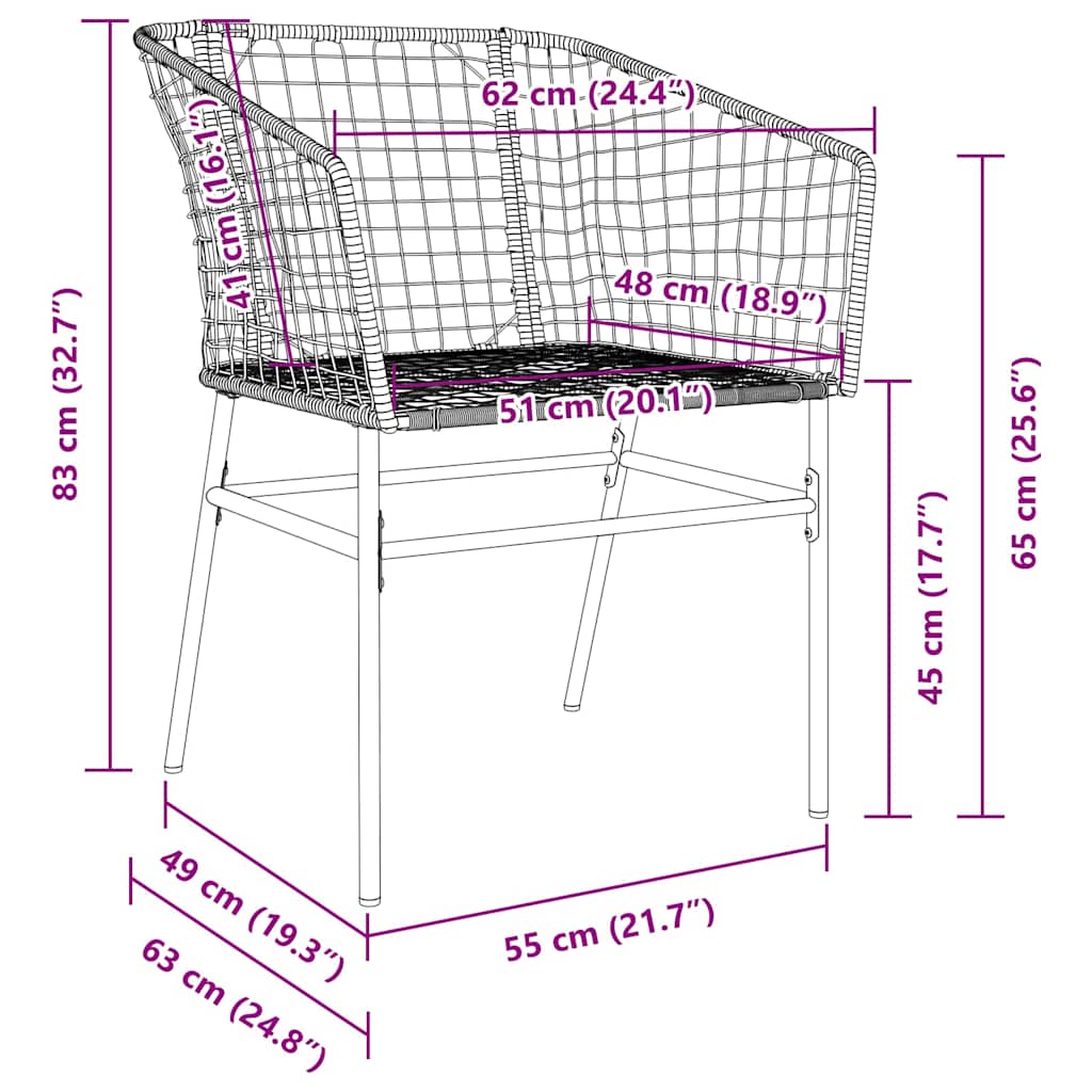 Ensemble de salle à manger pour jardin 5 pcs Marron polyrotin - XIOS