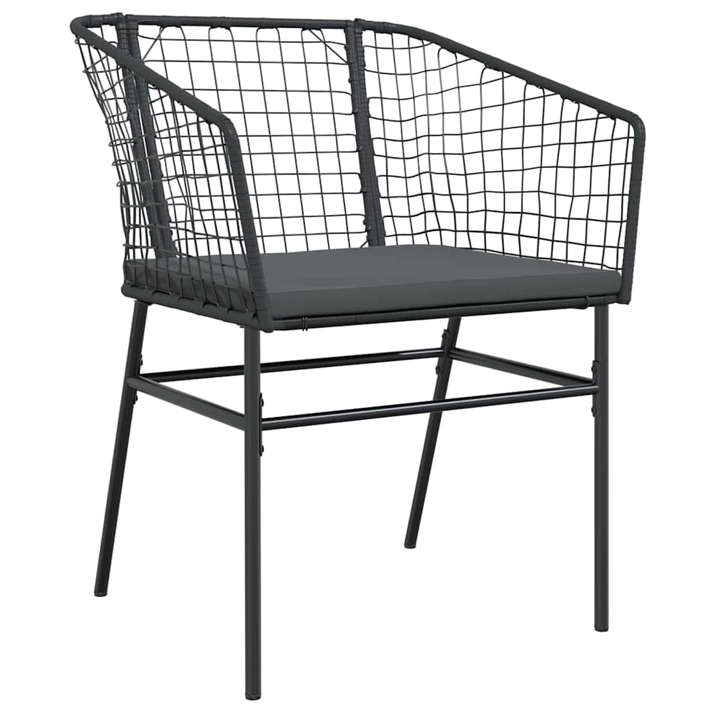 Ensemble de salle à manger pour jardin 5 pcs Noir polyrotin - XIOS