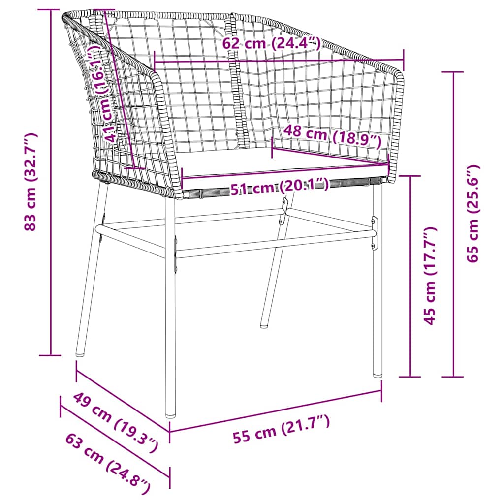 Ensemble de salle à manger pour jardin 7 pcs Noir polyrotin - XIOS