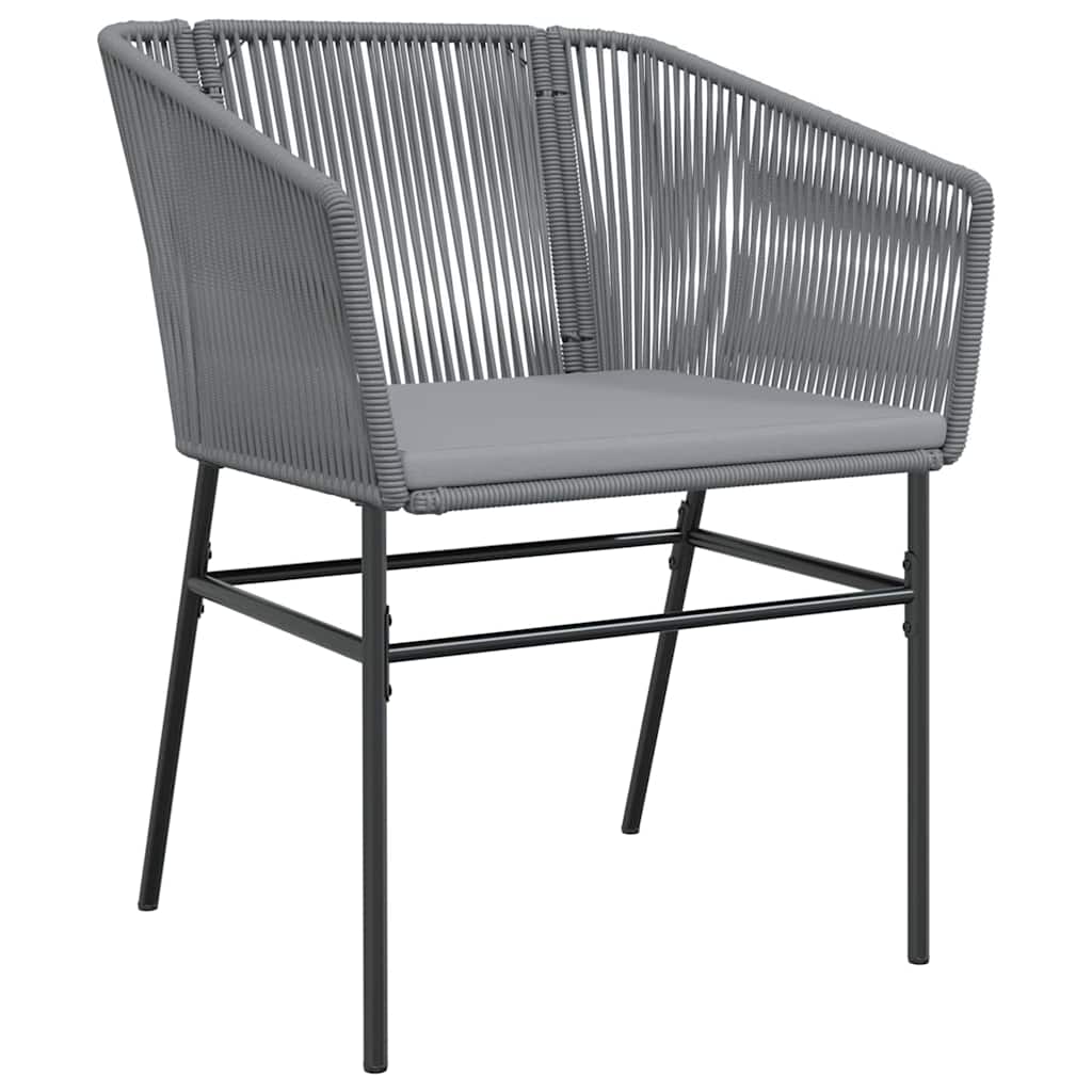 Ensemble de salle à manger pour jardin avec coussin 5 pcs Gris - XIOS