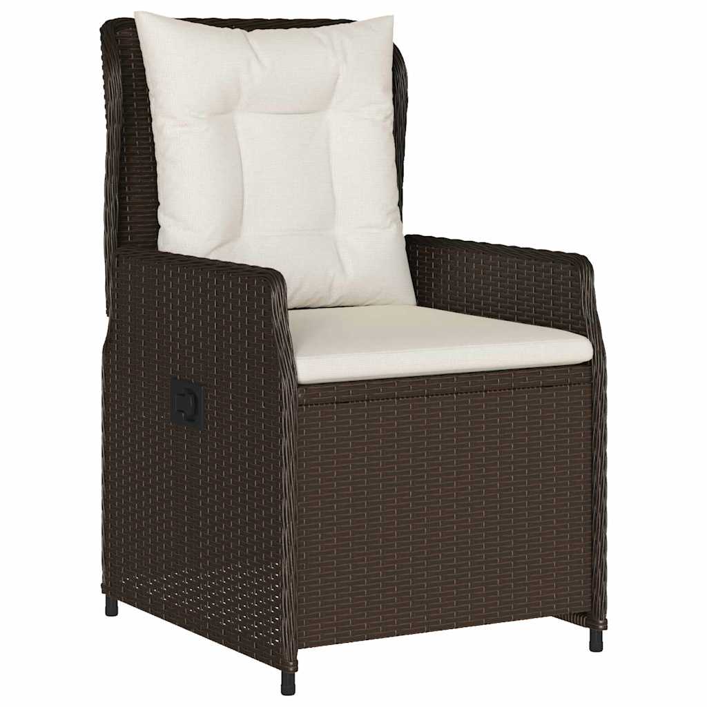 Ensemble de salle à manger pour jardin 3 pcs Marron polyrotin - XIOS