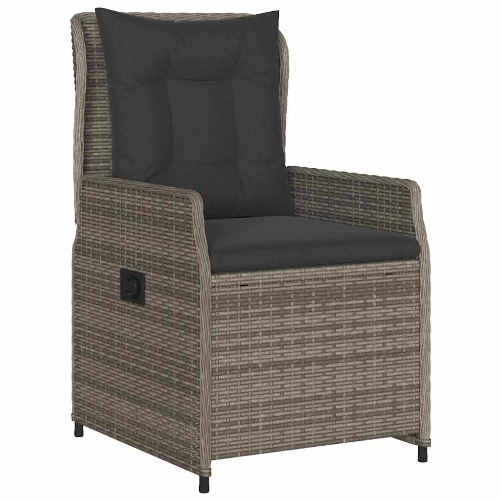 Ensemble de salle à manger pour jardin 3 pcs Gris polyrotin - XIOS