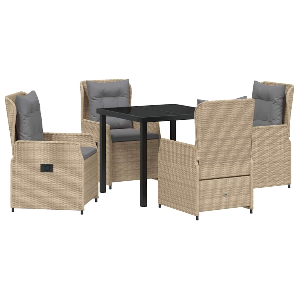 Ensemble de salle à manger pour jardin 5 pcs polyrotin - XIOS