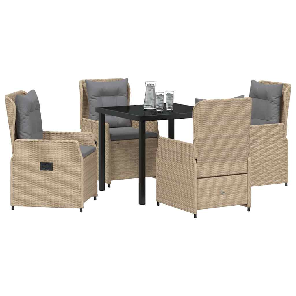 Ensemble de salle à manger pour jardin 5 pcs polyrotin - XIOS