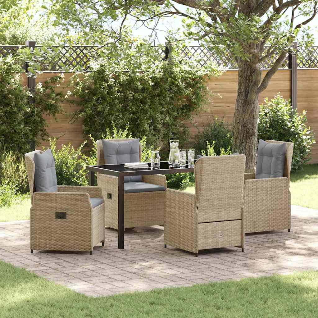 Ensemble de salle à manger pour jardin 5 pcs polyrotin - XIOS