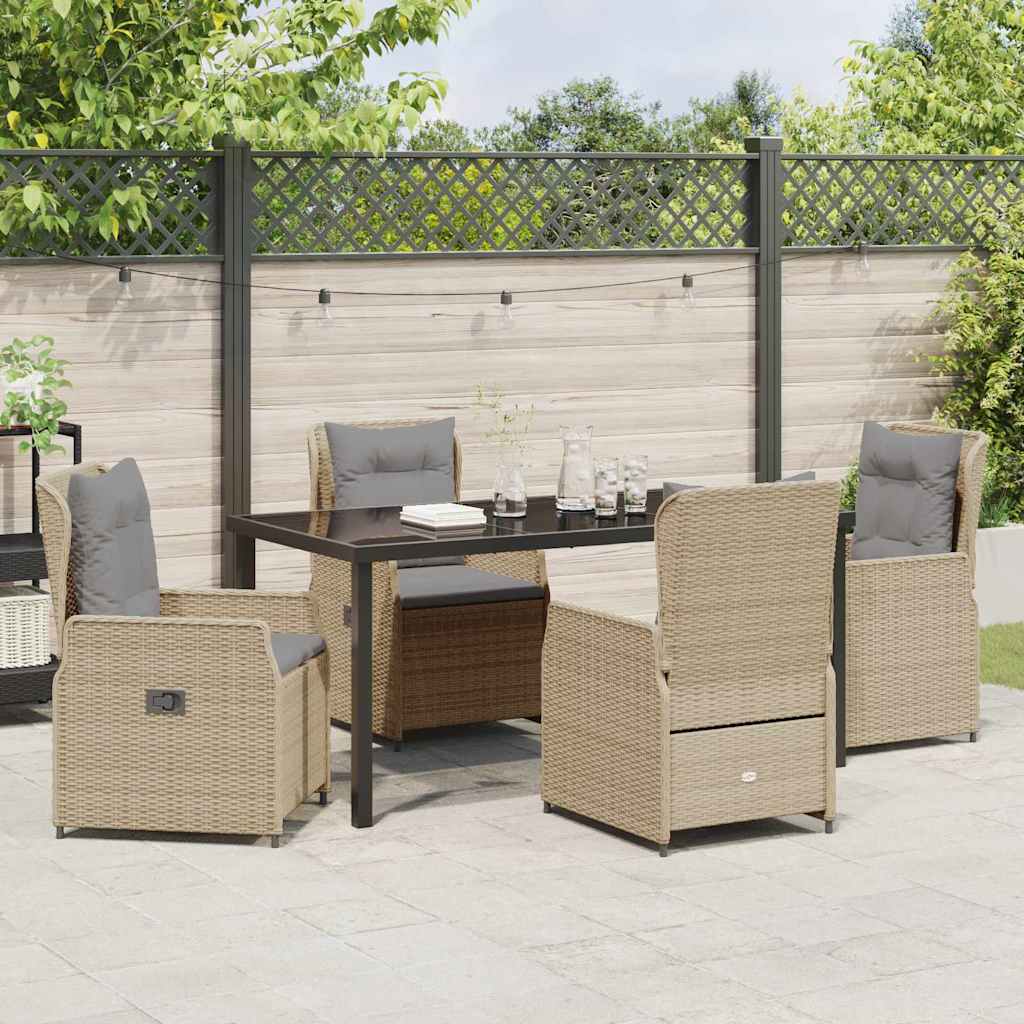 Ensemble de salle à manger pour jardin 5 pcs polyrotin - XIOS