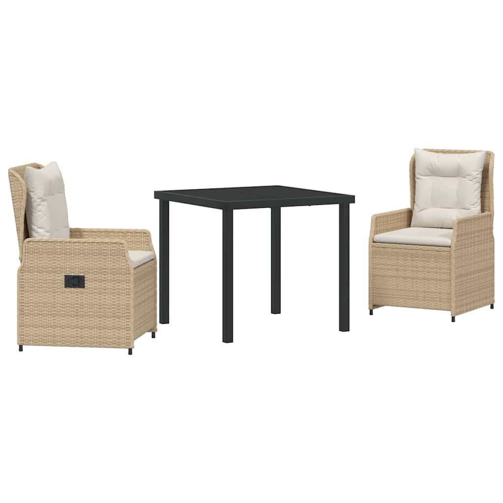 Ensemble de salle à manger pour jardin 3 pcs polyrotin - XIOS