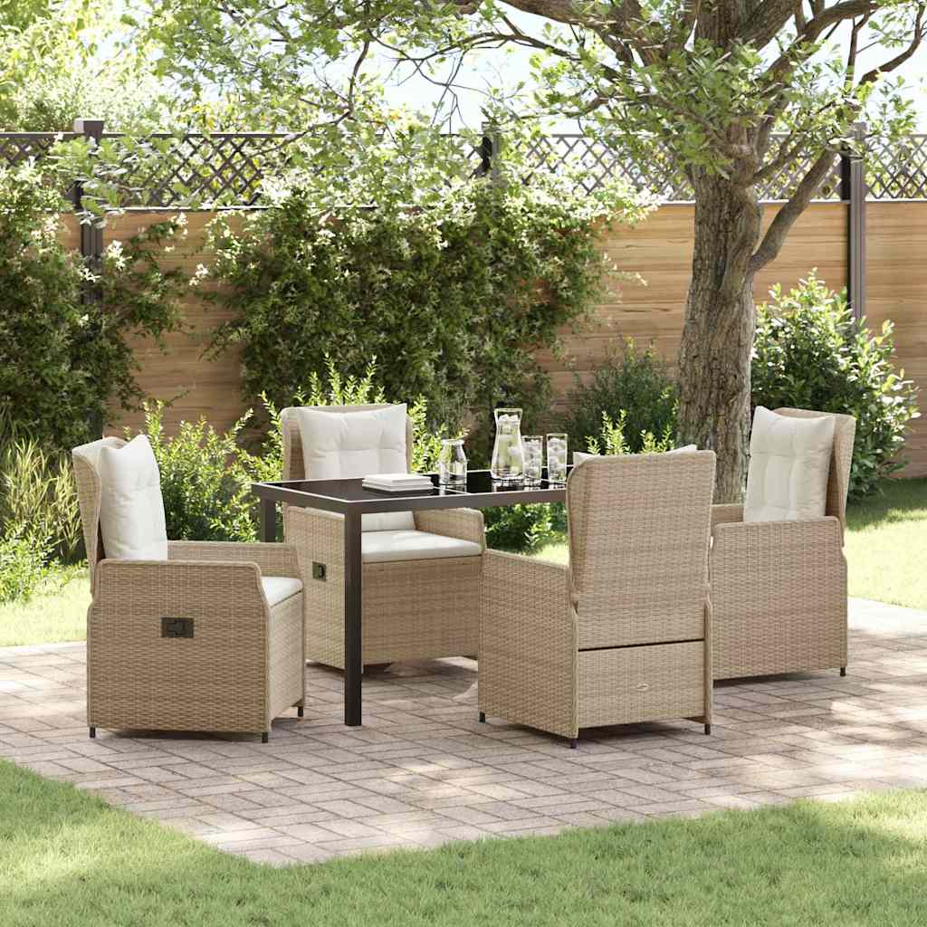 Ensemble de salle à manger pour jardin 5 pcs polyrotin - XIOS