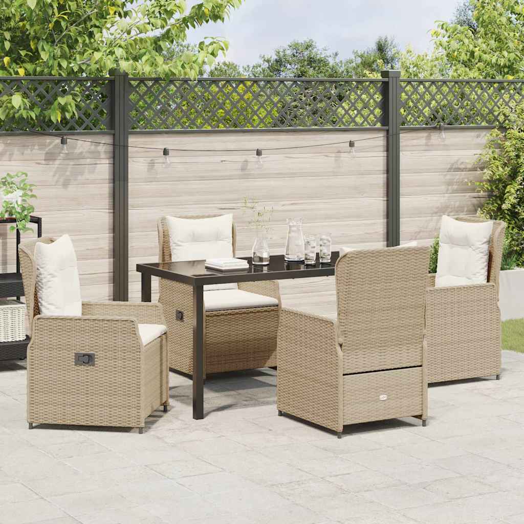 Ensemble de salle à manger pour jardin 5 pcs polyrotin - XIOS