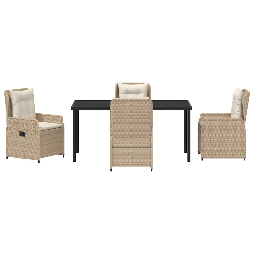 Ensemble de salle à manger pour jardin 5 pcs polyrotin - XIOS