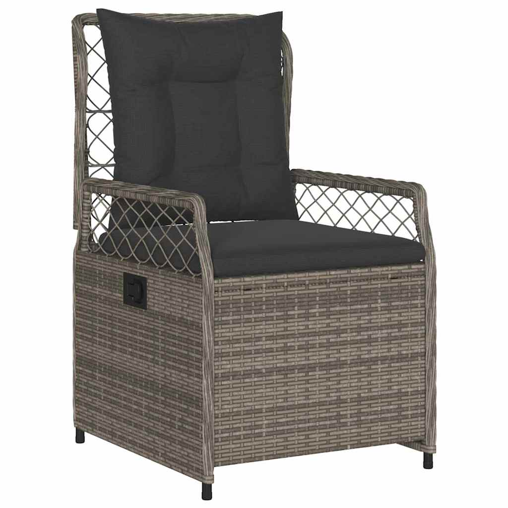 Ensemble de salle à manger pour jardin 7 pcs Gris polyrotin - XIOS