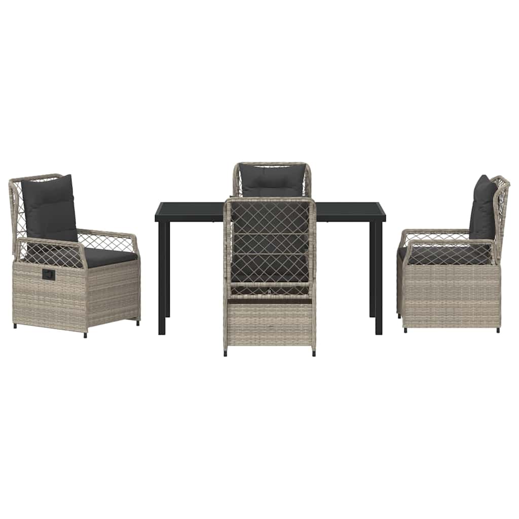 Ensemble de salle à manger pour jardin 5 pcs Gris clair - XIOS