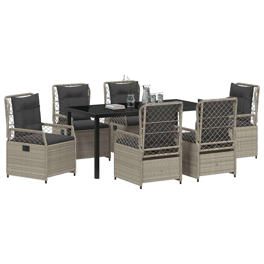 Ensemble de salle à manger pour jardin 7 pcs Gris clair - XIOS