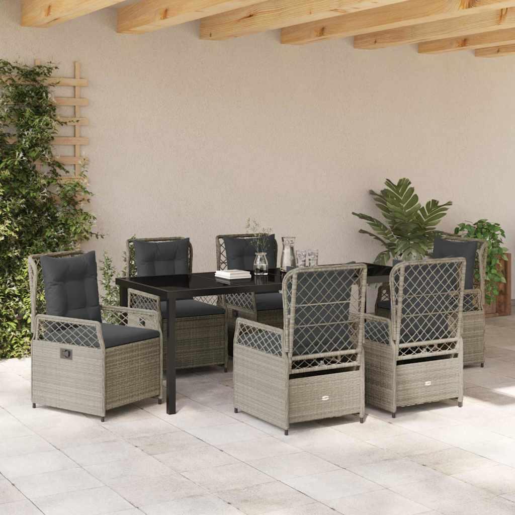 Ensemble de salle à manger pour jardin 7 pcs Gris clair - XIOS