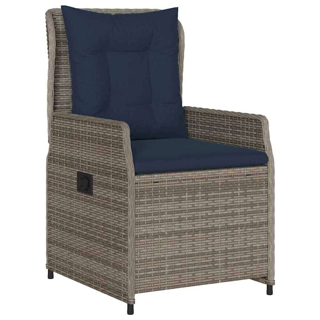 Ensemble de salle à manger pour jardin 5 pcs Gris Poly rotin - XIOS