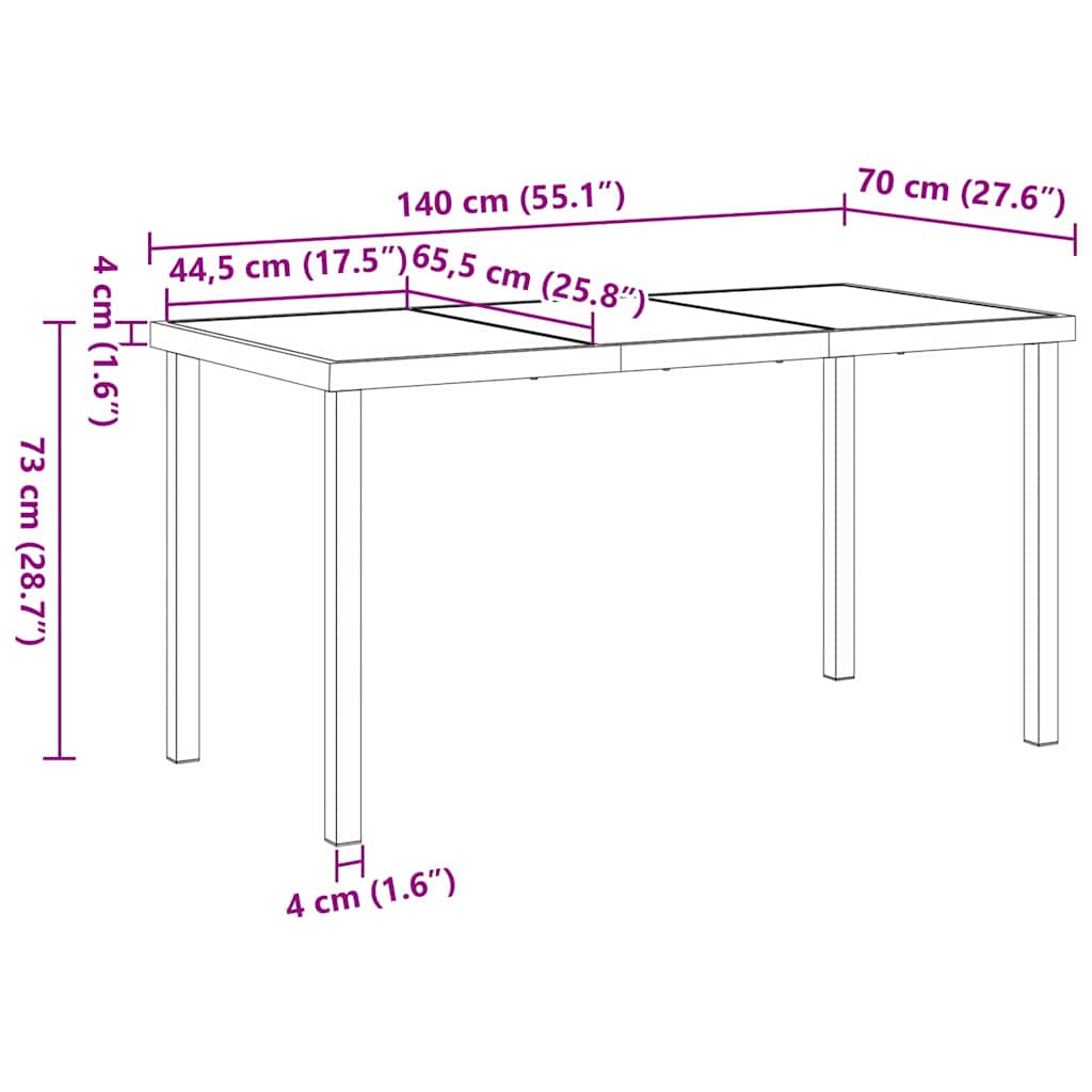 Ensemble de salle à manger pour jardin 5 pcs Marron polyrotin - XIOS