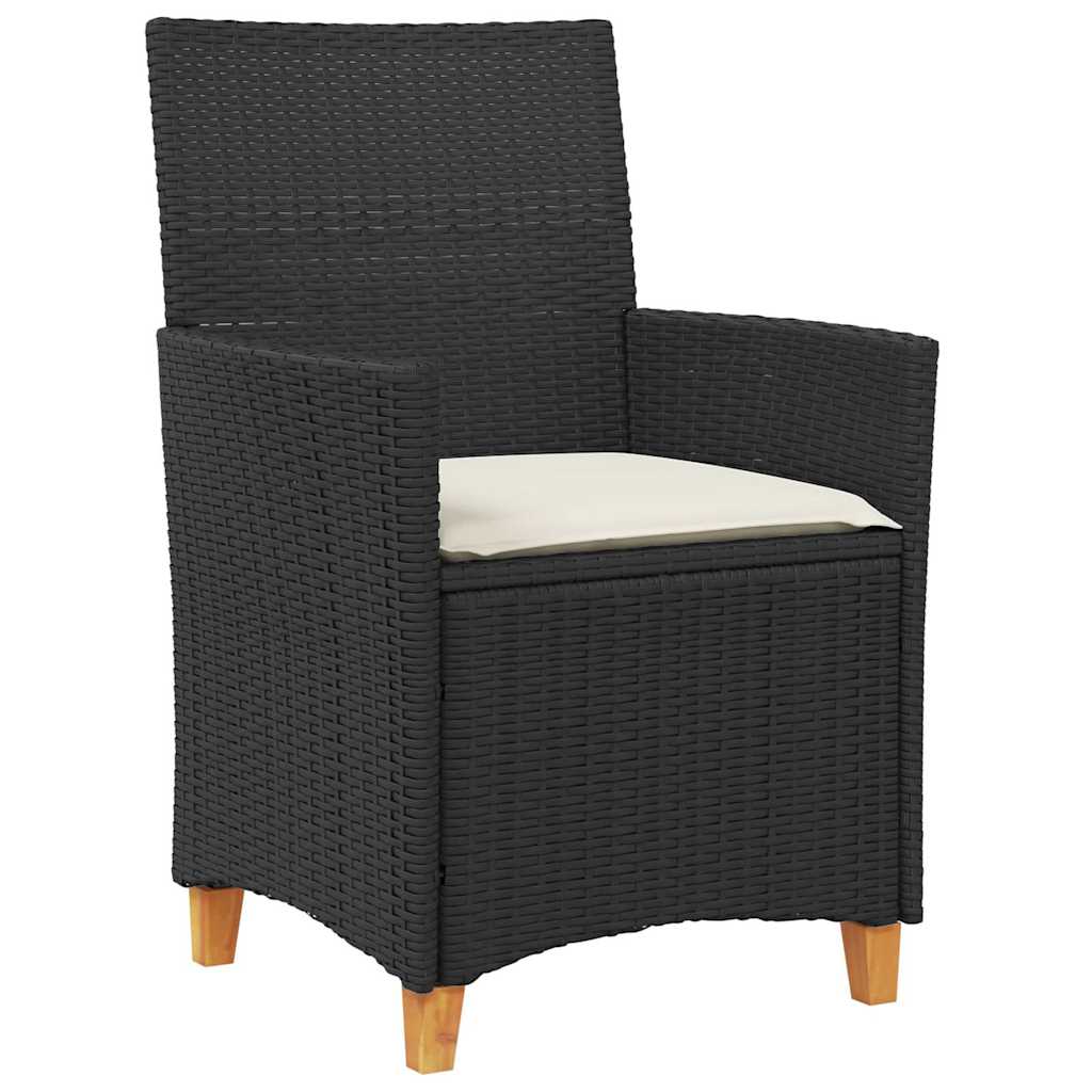 Ensemble de salle à manger pour jardin 5 pcs Noir polyrotin - XIOS