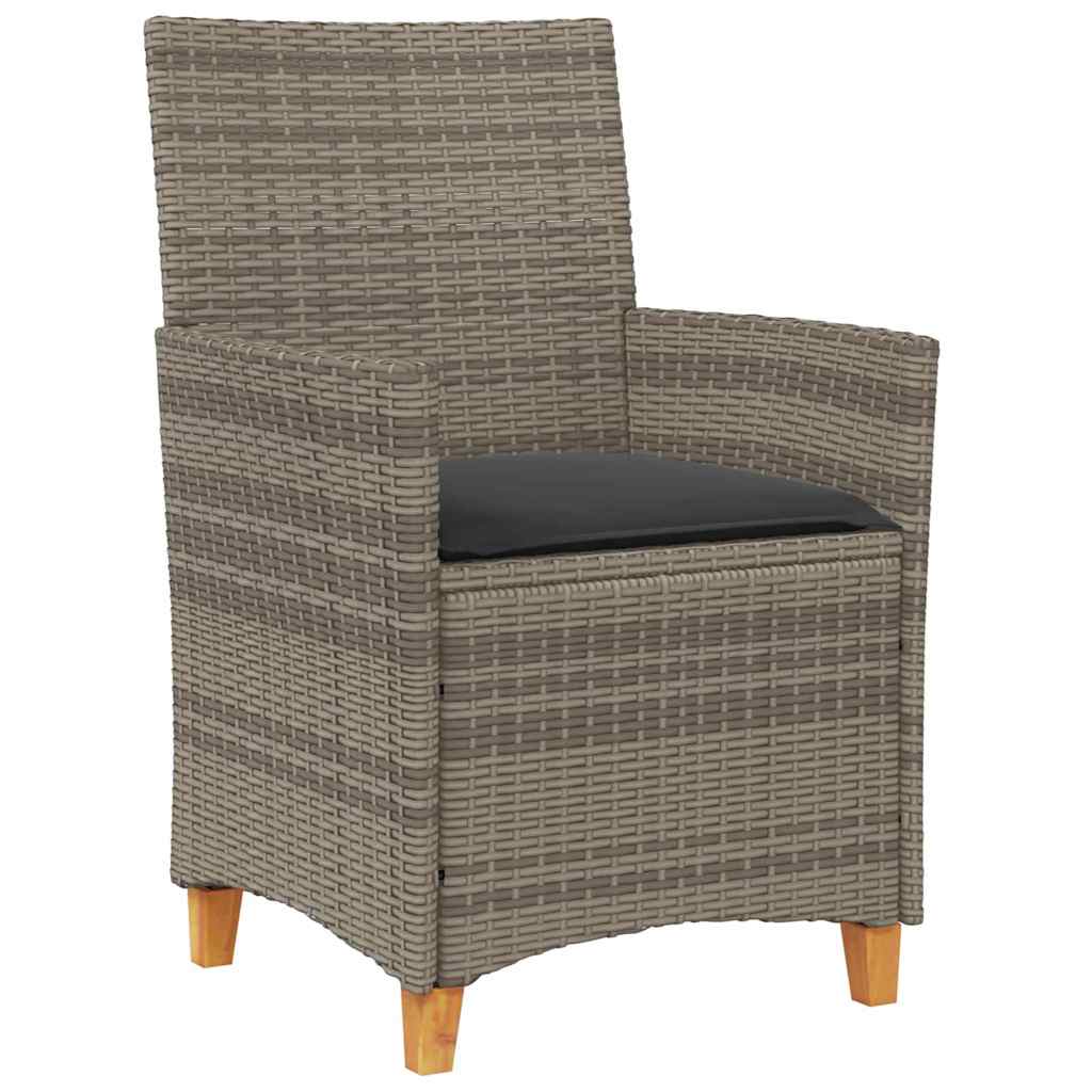 Ensemble de salle à manger pour jardin 5 pcs Gris polyrotin - XIOS