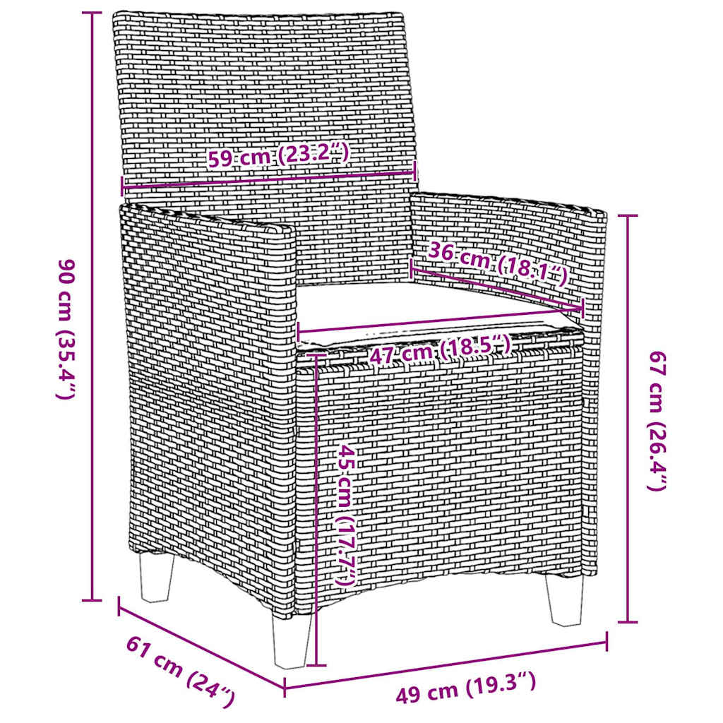 Ensemble de salle à manger pour jardin 5 pcs Gris polyrotin - XIOS
