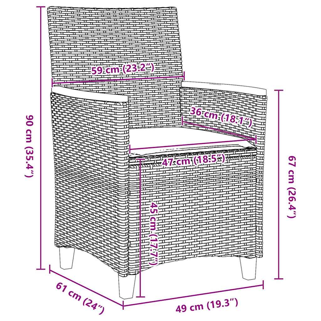 Ensemble de salle à manger pour jardin 5 pcs Gris polyrotin - XIOS