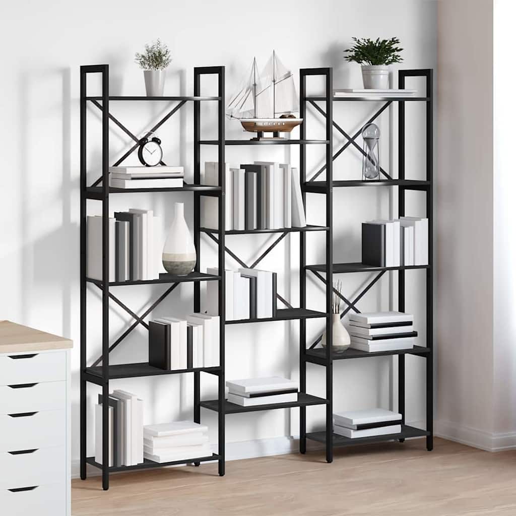 Étagère Chêne noir 156 x 25 x 167.5 cm Bois d'ingénierie - XIOS