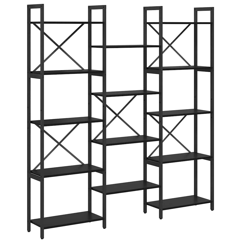 Étagère Chêne noir 156 x 25 x 167.5 cm Bois d'ingénierie - XIOS