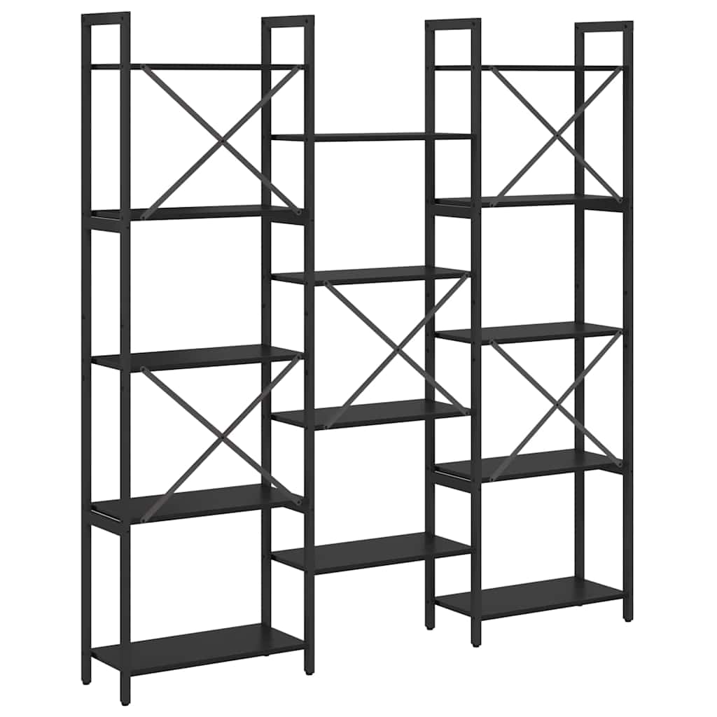 Étagère Chêne noir 156 x 25 x 167.5 cm Bois d'ingénierie - XIOS