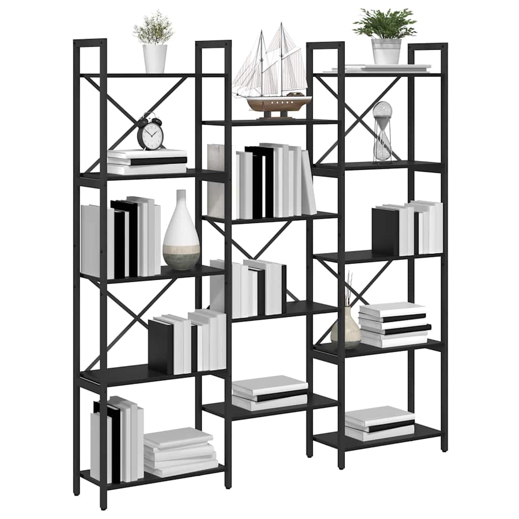 Étagère Chêne noir 156 x 25 x 167.5 cm Bois d'ingénierie - XIOS