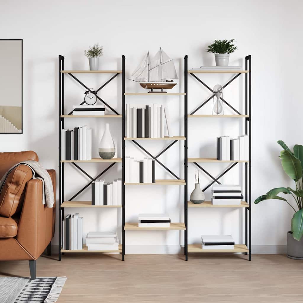 Étagère Chêne sonoma 156 x 25 x 167.5 cm Bois d'ingénierie - XIOS