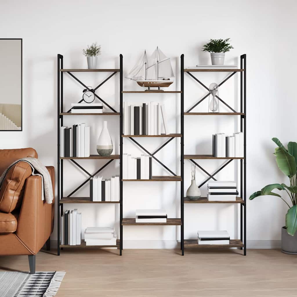 Étagère Chêne fumé 156 x 25 x 167.5 cm Bois d'ingénierie - XIOS