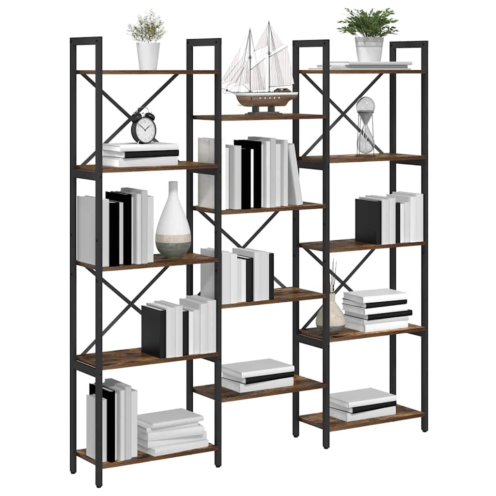 Étagère Chêne fumé 156 x 25 x 167.5 cm Bois d'ingénierie - XIOS