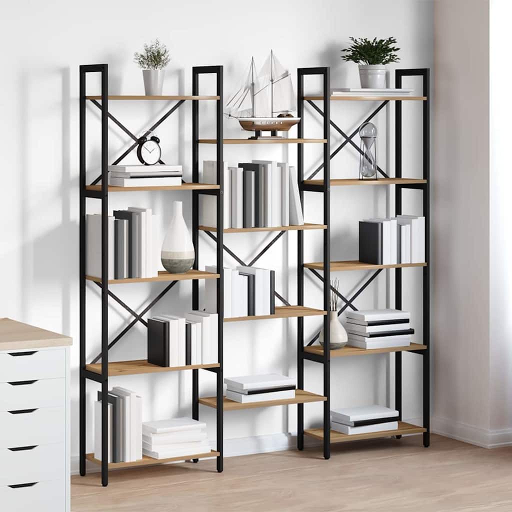 Étagère chêne artisanal 156 x 25 x 167.5 cm Bois d'ingénierie - XIOS